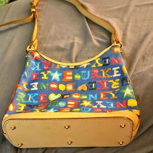 Y2K Vintage‎ Dooney & Bourke Multicolor Letter Print Shoulder Bag